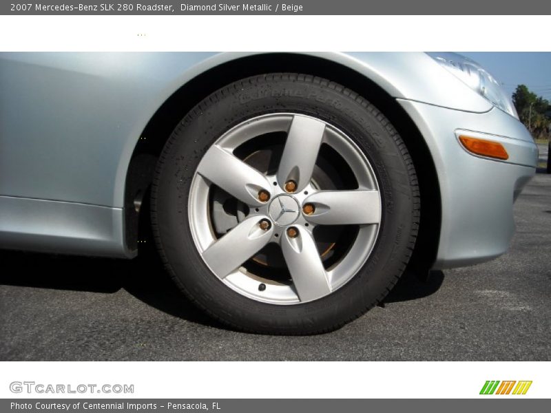 Diamond Silver Metallic / Beige 2007 Mercedes-Benz SLK 280 Roadster