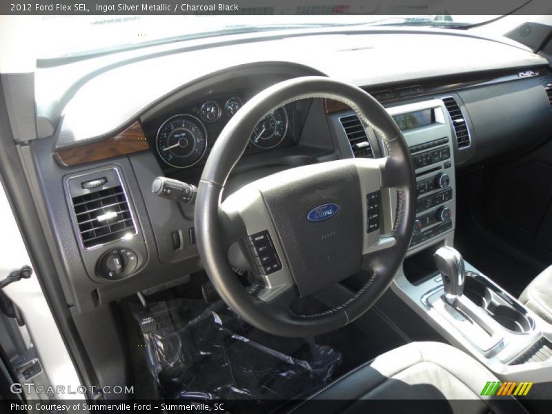 Ingot Silver Metallic / Charcoal Black 2012 Ford Flex SEL