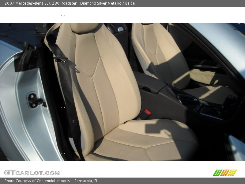 Diamond Silver Metallic / Beige 2007 Mercedes-Benz SLK 280 Roadster