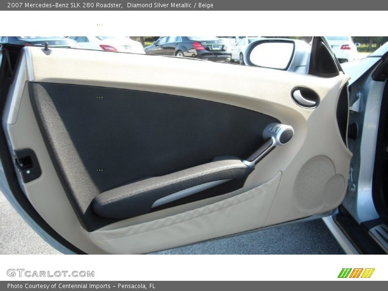 Diamond Silver Metallic / Beige 2007 Mercedes-Benz SLK 280 Roadster