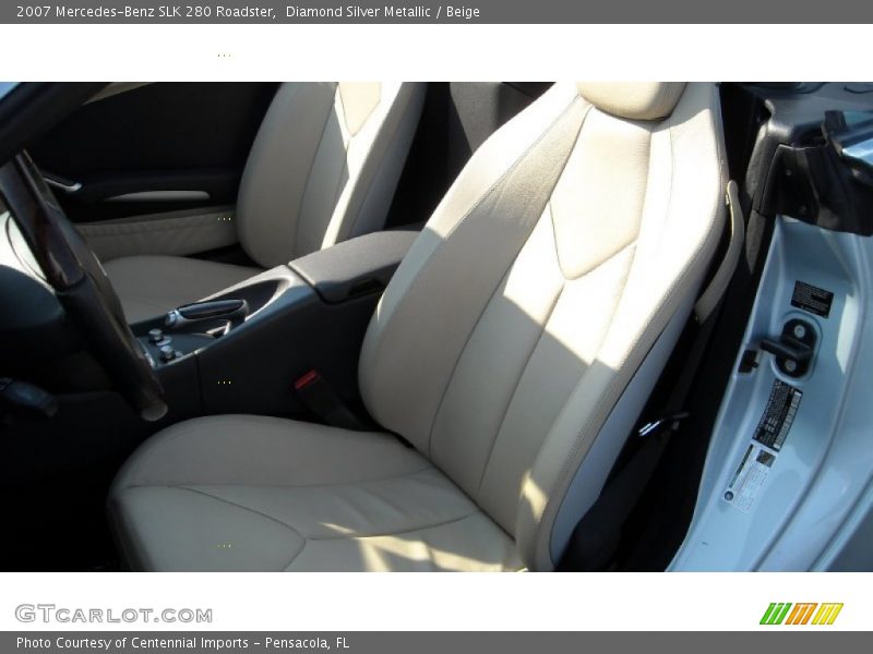 Diamond Silver Metallic / Beige 2007 Mercedes-Benz SLK 280 Roadster