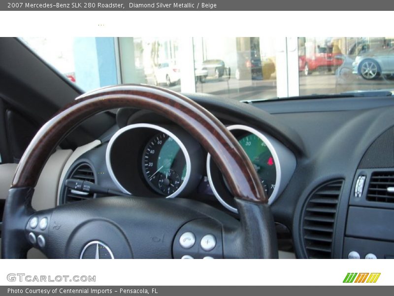 Diamond Silver Metallic / Beige 2007 Mercedes-Benz SLK 280 Roadster