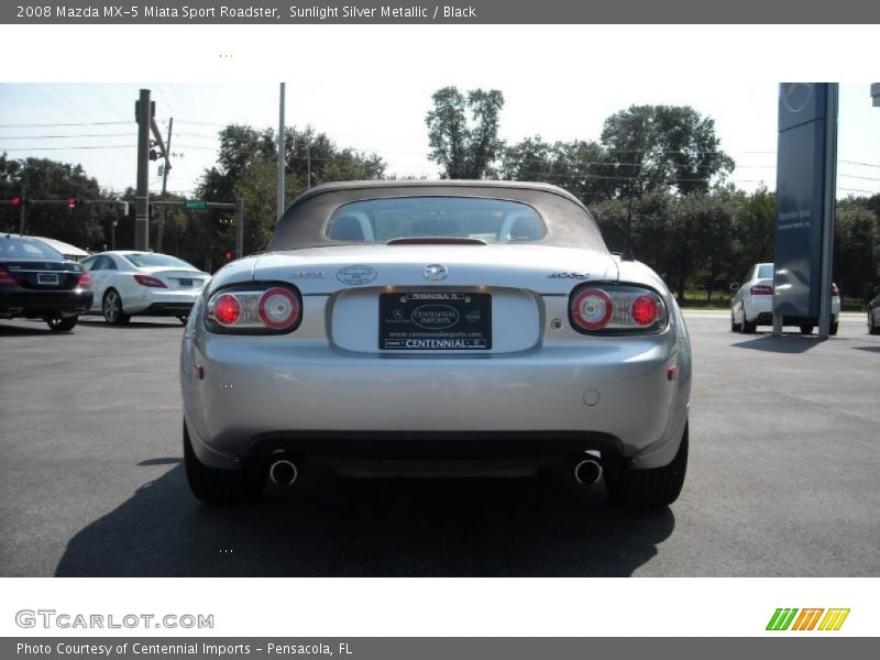 Sunlight Silver Metallic / Black 2008 Mazda MX-5 Miata Sport Roadster