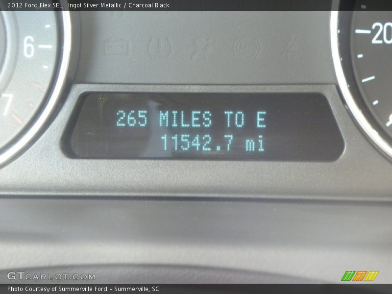 Ingot Silver Metallic / Charcoal Black 2012 Ford Flex SEL