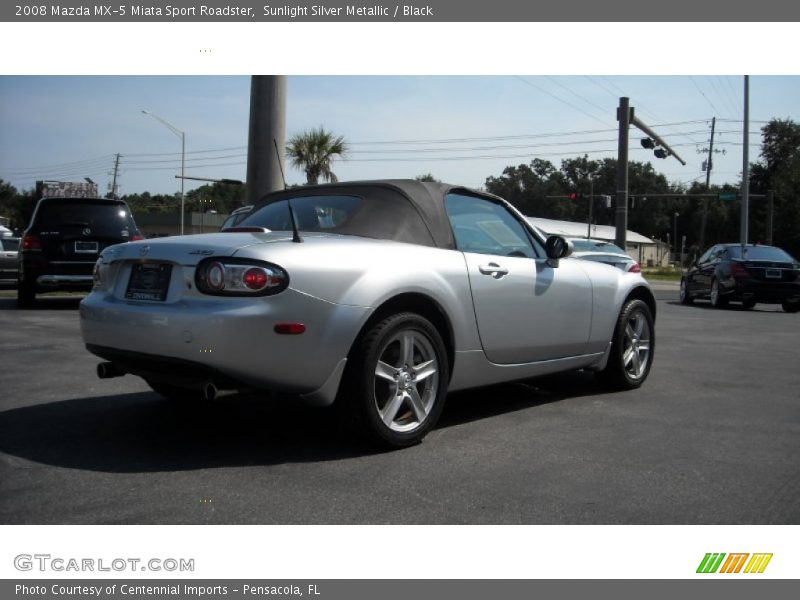 Sunlight Silver Metallic / Black 2008 Mazda MX-5 Miata Sport Roadster