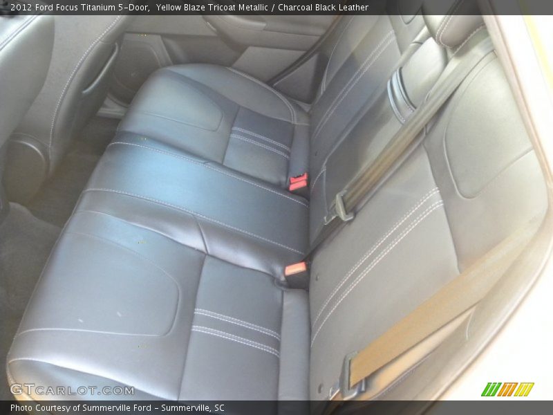 Yellow Blaze Tricoat Metallic / Charcoal Black Leather 2012 Ford Focus Titanium 5-Door
