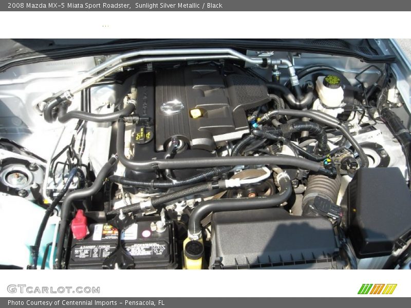 Sunlight Silver Metallic / Black 2008 Mazda MX-5 Miata Sport Roadster