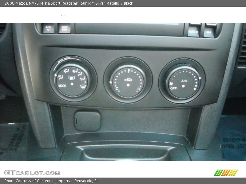 Sunlight Silver Metallic / Black 2008 Mazda MX-5 Miata Sport Roadster