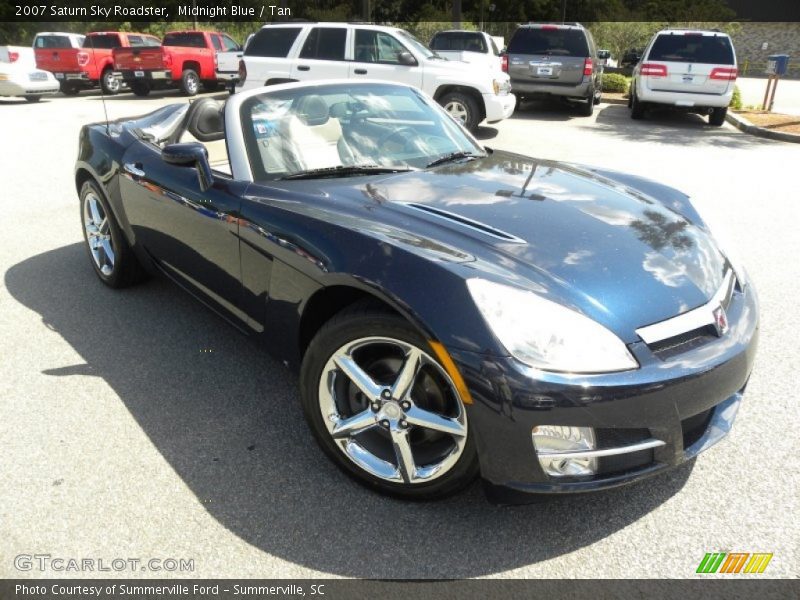Midnight Blue / Tan 2007 Saturn Sky Roadster