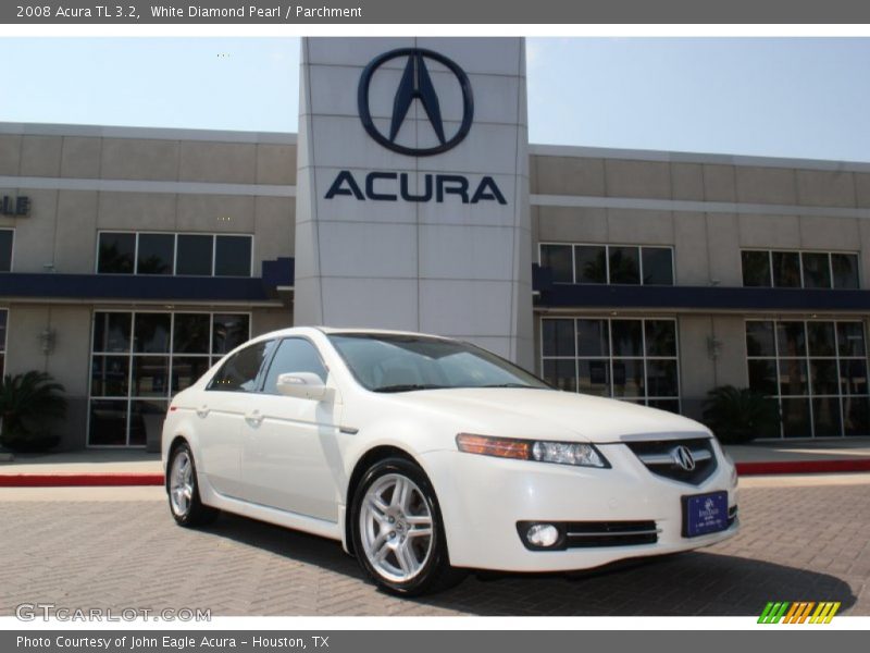 White Diamond Pearl / Parchment 2008 Acura TL 3.2