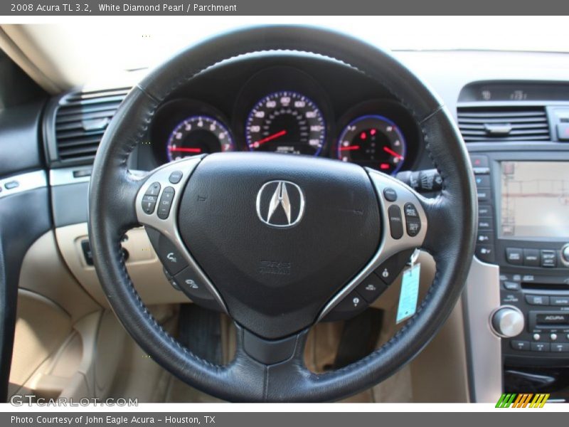 White Diamond Pearl / Parchment 2008 Acura TL 3.2