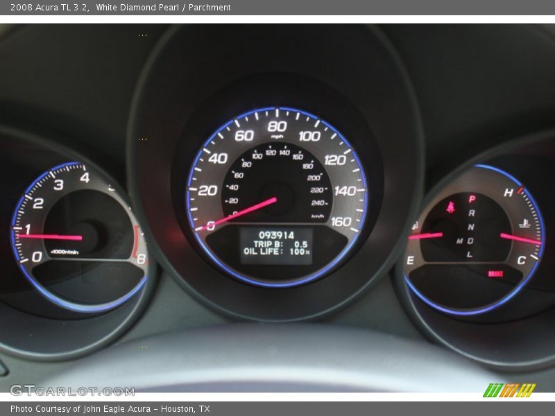 White Diamond Pearl / Parchment 2008 Acura TL 3.2