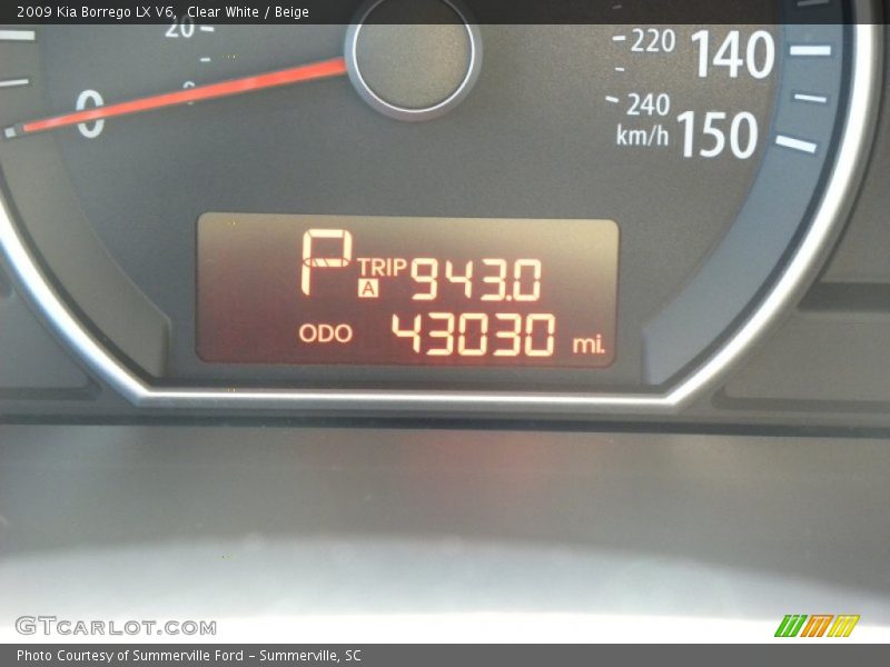 Clear White / Beige 2009 Kia Borrego LX V6