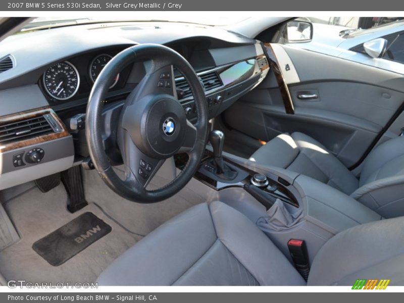 Silver Grey Metallic / Grey 2007 BMW 5 Series 530i Sedan