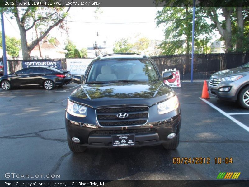 Ebony Black / Gray 2009 Hyundai Santa Fe SE 4WD