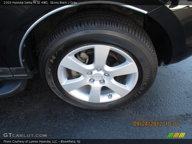 Ebony Black / Gray 2009 Hyundai Santa Fe SE 4WD