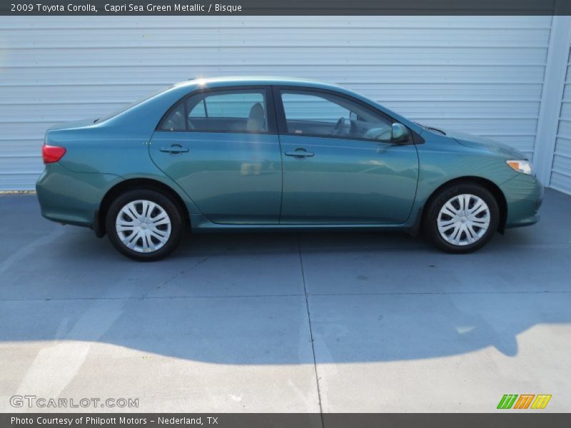Capri Sea Green Metallic / Bisque 2009 Toyota Corolla