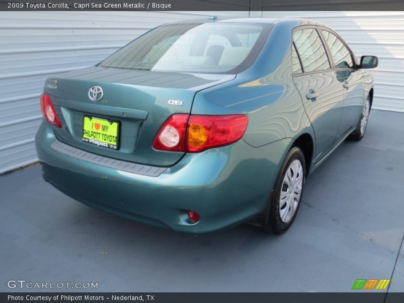 Capri Sea Green Metallic / Bisque 2009 Toyota Corolla