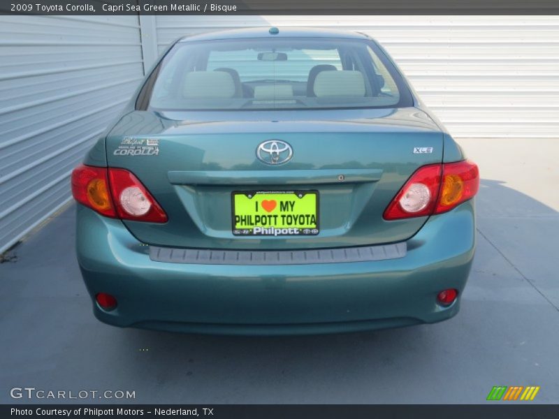 Capri Sea Green Metallic / Bisque 2009 Toyota Corolla