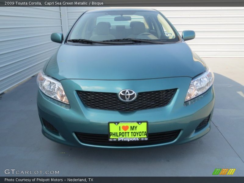 Capri Sea Green Metallic / Bisque 2009 Toyota Corolla
