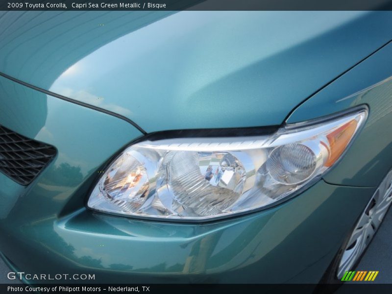 Capri Sea Green Metallic / Bisque 2009 Toyota Corolla