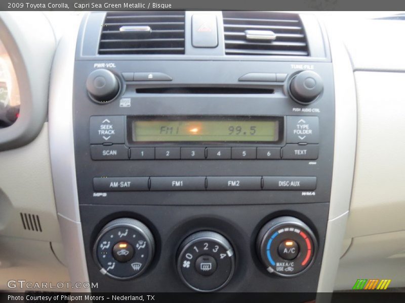 Capri Sea Green Metallic / Bisque 2009 Toyota Corolla