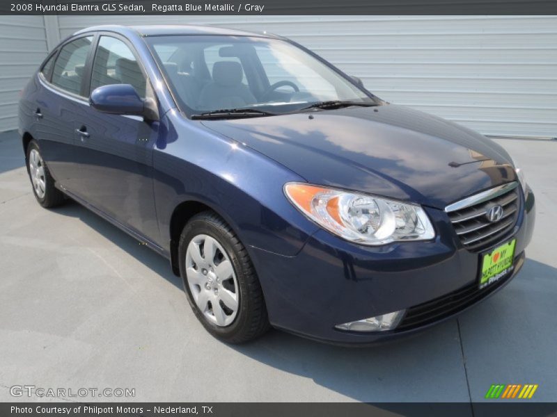 Regatta Blue Metallic / Gray 2008 Hyundai Elantra GLS Sedan