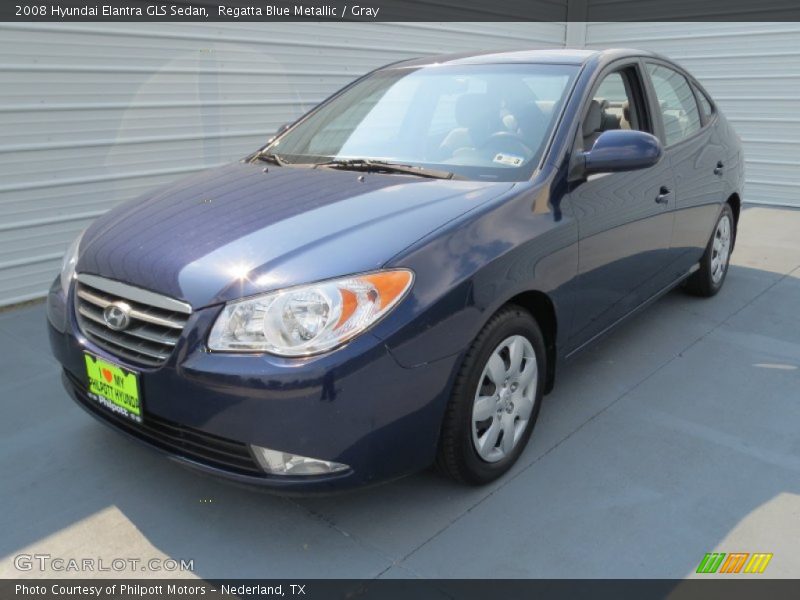 Regatta Blue Metallic / Gray 2008 Hyundai Elantra GLS Sedan