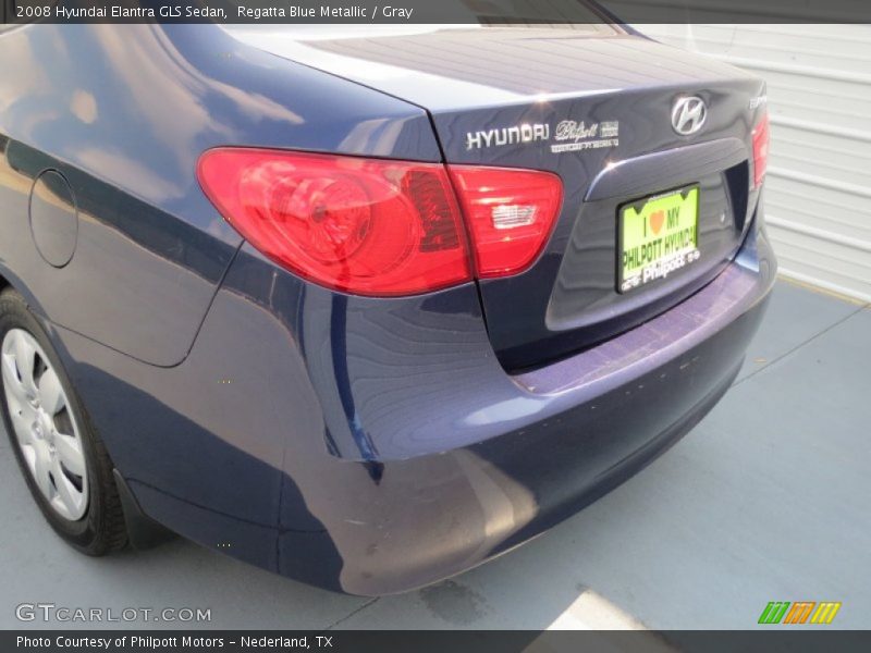 Regatta Blue Metallic / Gray 2008 Hyundai Elantra GLS Sedan