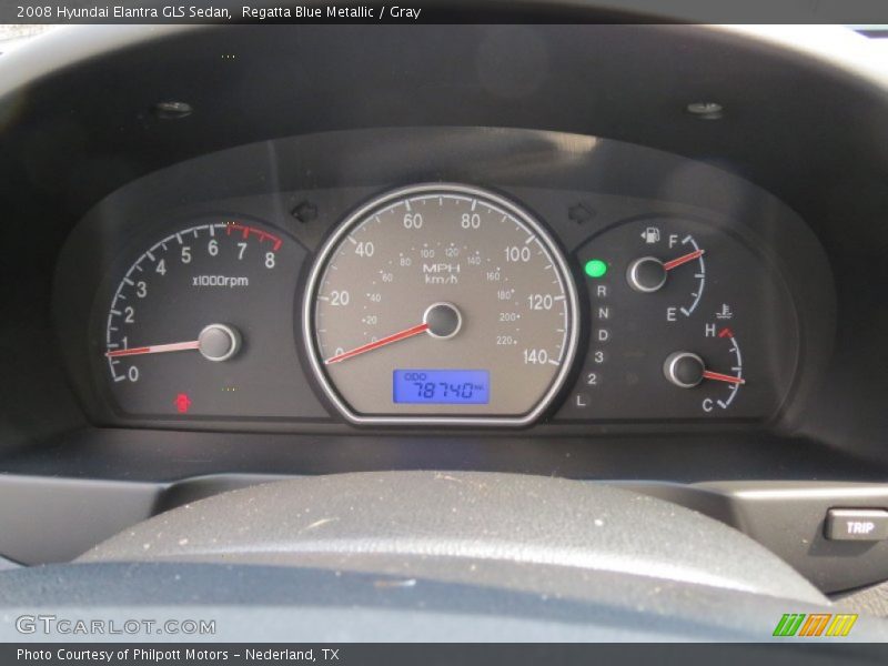Regatta Blue Metallic / Gray 2008 Hyundai Elantra GLS Sedan