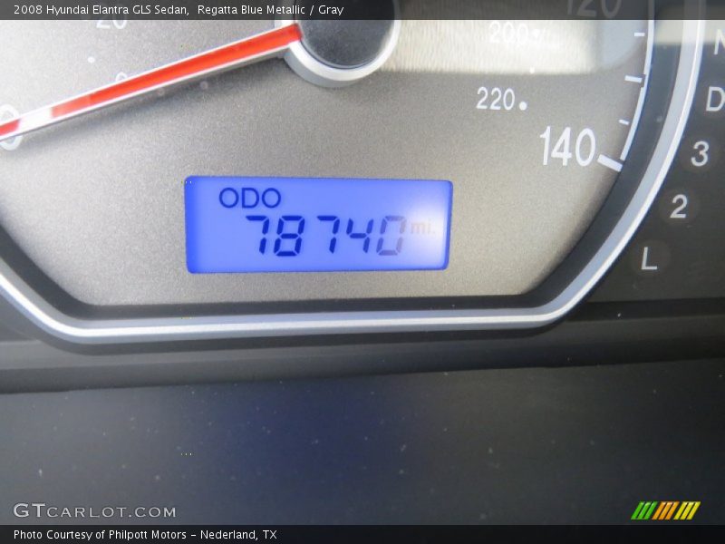 Regatta Blue Metallic / Gray 2008 Hyundai Elantra GLS Sedan