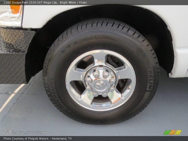 Bright White / Khaki 2008 Dodge Ram 1500 SXT Mega Cab