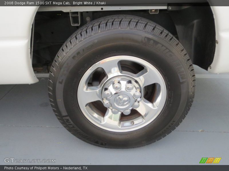 Bright White / Khaki 2008 Dodge Ram 1500 SXT Mega Cab
