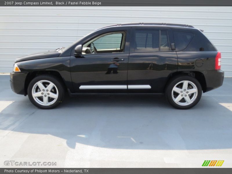 Black / Pastel Pebble Beige 2007 Jeep Compass Limited