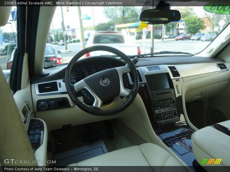 White Diamond / Cocoa/Light Cashmere 2008 Cadillac Escalade AWD