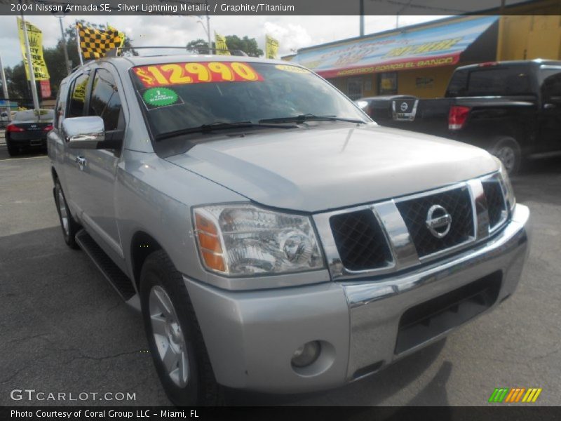 Silver Lightning Metallic / Graphite/Titanium 2004 Nissan Armada SE