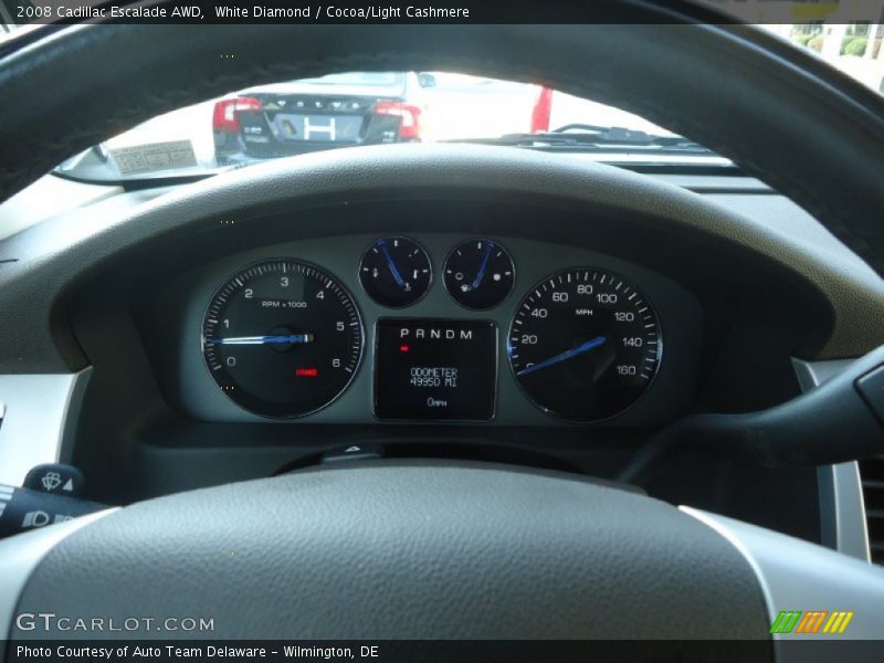 White Diamond / Cocoa/Light Cashmere 2008 Cadillac Escalade AWD