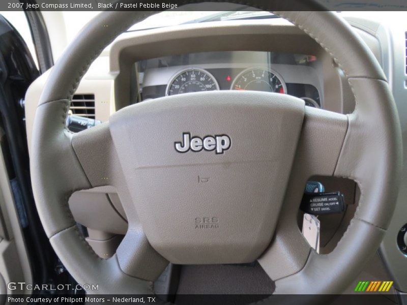 Black / Pastel Pebble Beige 2007 Jeep Compass Limited