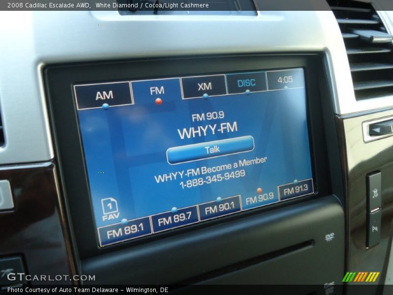White Diamond / Cocoa/Light Cashmere 2008 Cadillac Escalade AWD