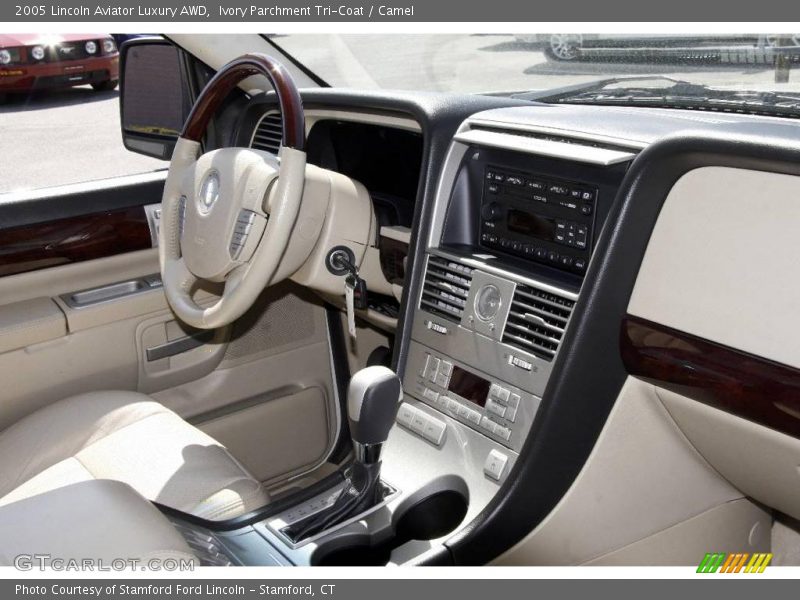 Ivory Parchment Tri-Coat / Camel 2005 Lincoln Aviator Luxury AWD