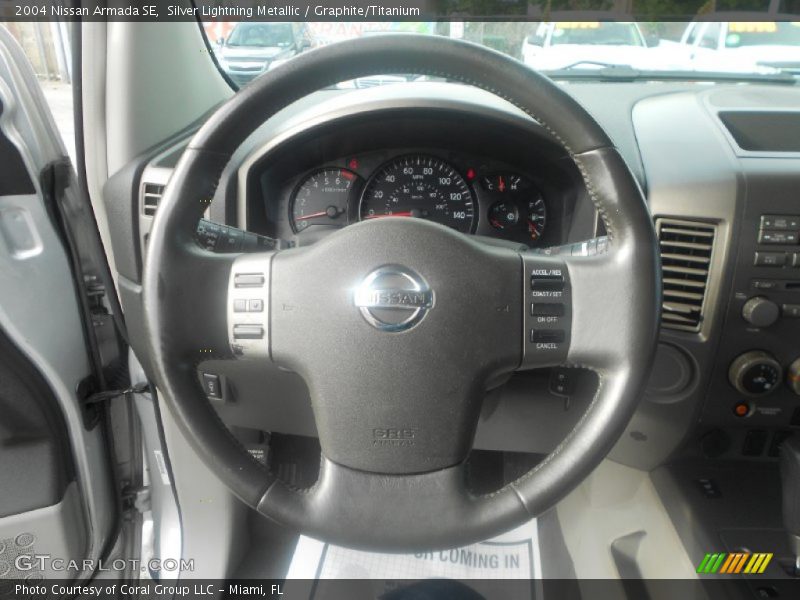 Silver Lightning Metallic / Graphite/Titanium 2004 Nissan Armada SE