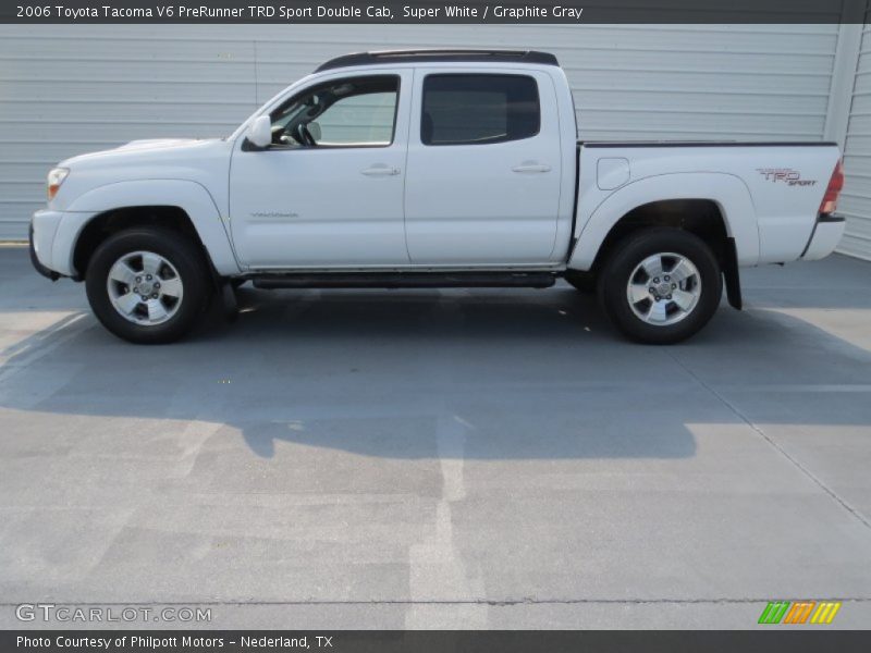 Super White / Graphite Gray 2006 Toyota Tacoma V6 PreRunner TRD Sport Double Cab