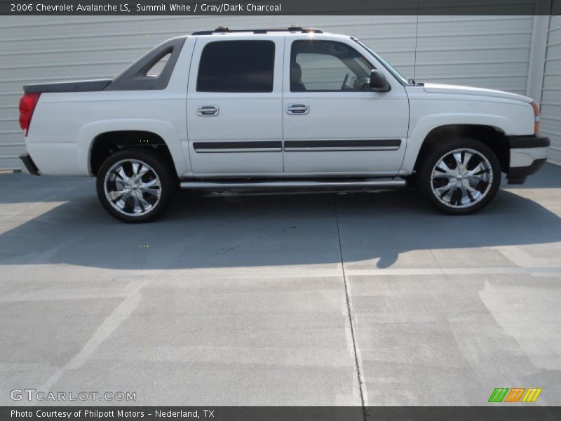 Summit White / Gray/Dark Charcoal 2006 Chevrolet Avalanche LS