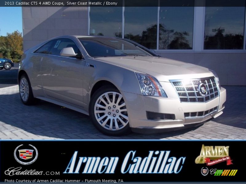 Silver Coast Metallic / Ebony 2013 Cadillac CTS 4 AWD Coupe