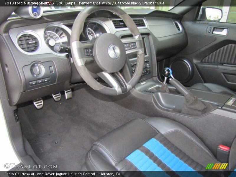 Charcoal Black/Grabber Blue Interior - 2010 Mustang Shelby GT500 Coupe 