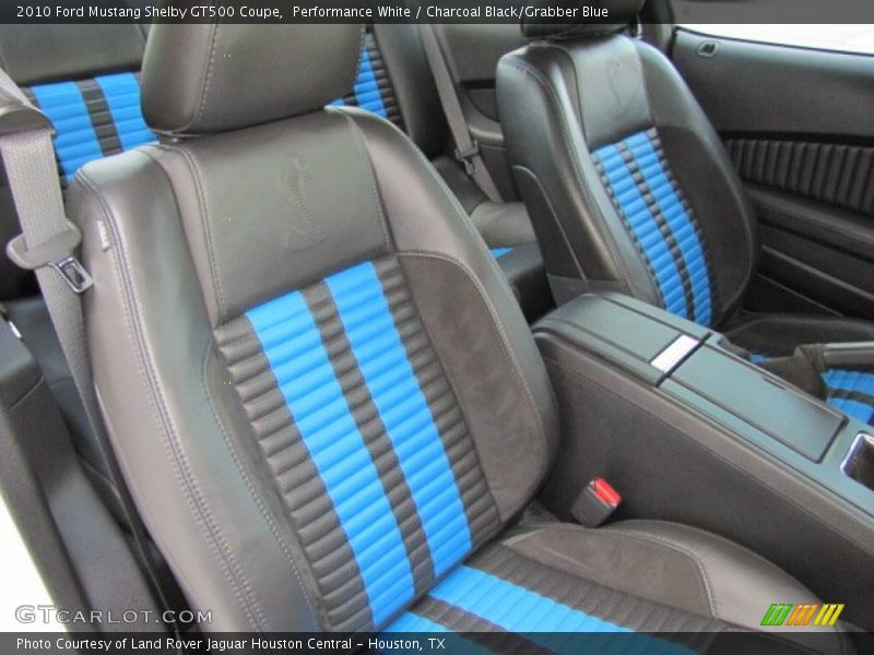  2010 Mustang Shelby GT500 Coupe Charcoal Black/Grabber Blue Interior