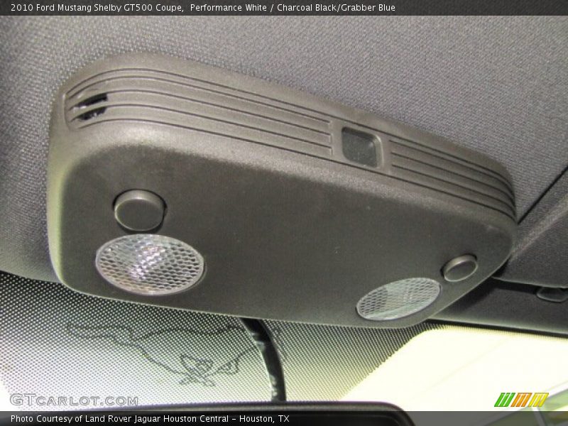 Performance White / Charcoal Black/Grabber Blue 2010 Ford Mustang Shelby GT500 Coupe