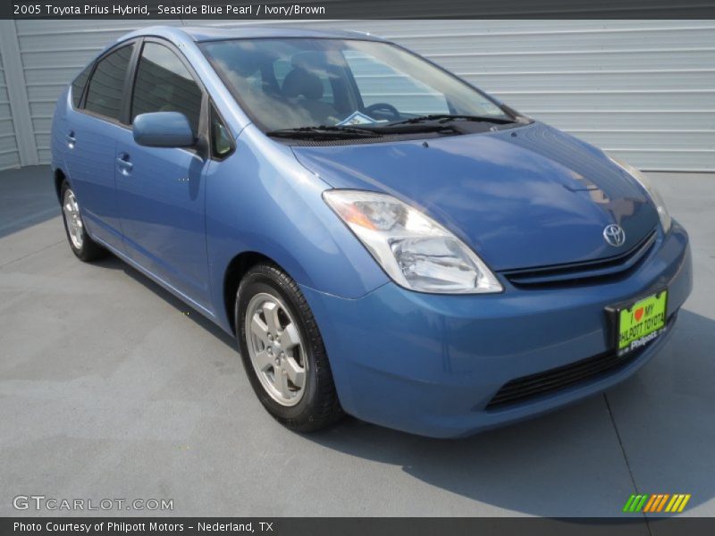 Seaside Blue Pearl / Ivory/Brown 2005 Toyota Prius Hybrid