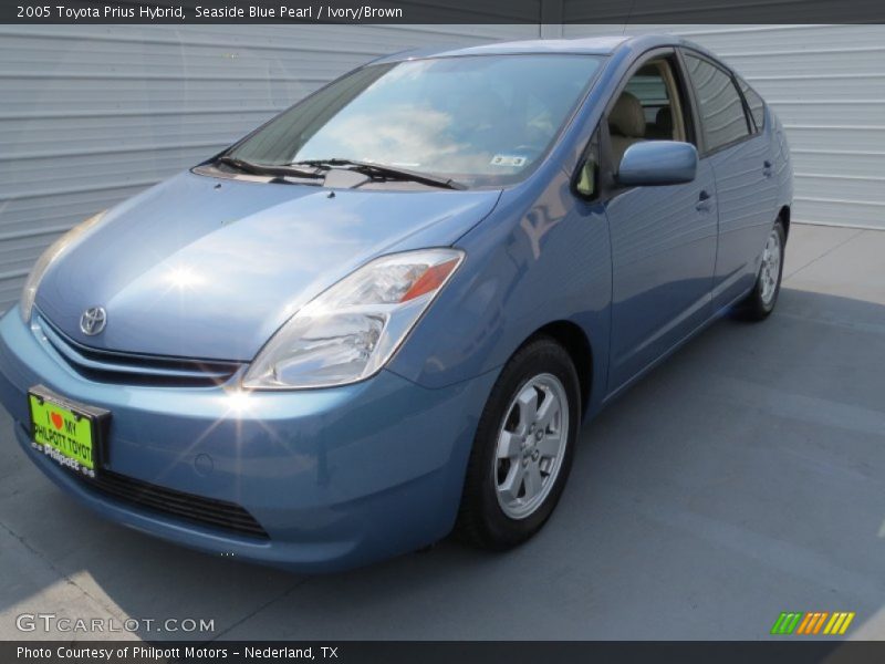 Seaside Blue Pearl / Ivory/Brown 2005 Toyota Prius Hybrid