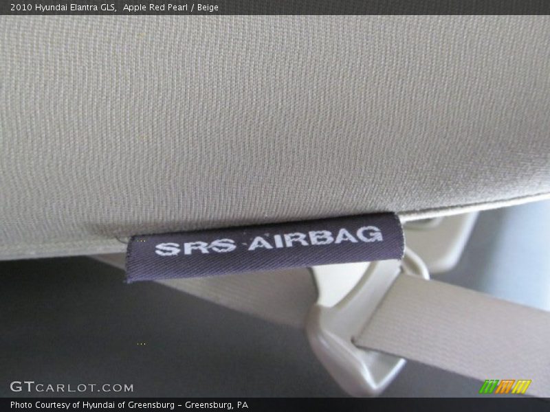 Apple Red Pearl / Beige 2010 Hyundai Elantra GLS